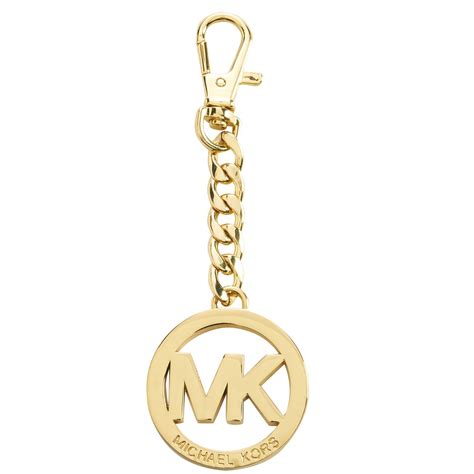 black and gold michael kors logo keychain|Michael Kors .